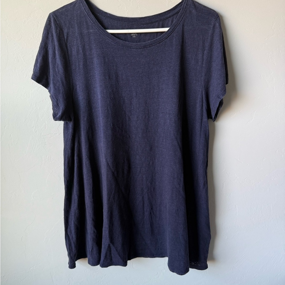 Eileen Fisher Midnight Blue Short Sleeve Tee